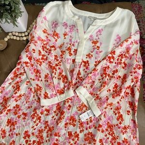 NWT Talbots Outlet floral Blouse